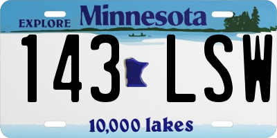 MN license plate 143LSW