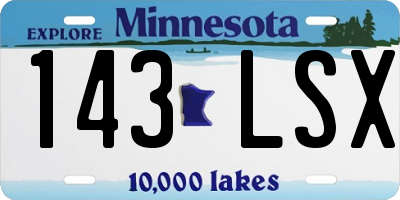 MN license plate 143LSX