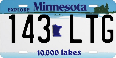 MN license plate 143LTG