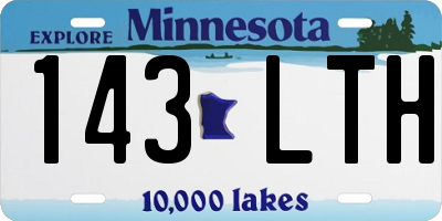 MN license plate 143LTH