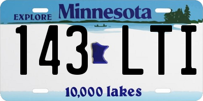 MN license plate 143LTI