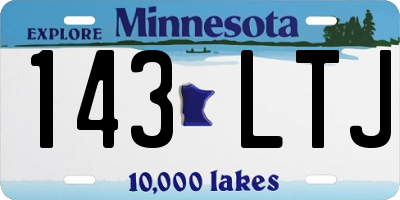 MN license plate 143LTJ