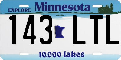 MN license plate 143LTL