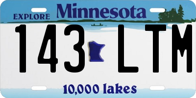 MN license plate 143LTM