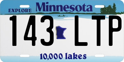 MN license plate 143LTP