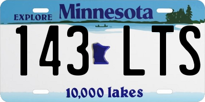 MN license plate 143LTS