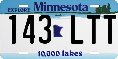 MN license plate 143LTT