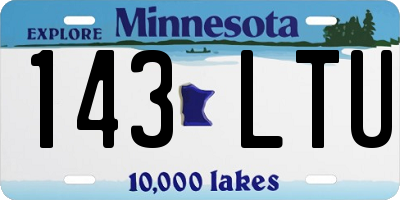 MN license plate 143LTU