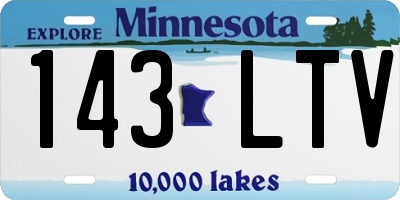 MN license plate 143LTV