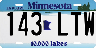 MN license plate 143LTW
