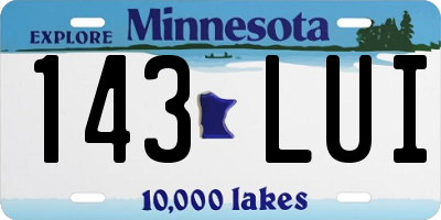 MN license plate 143LUI