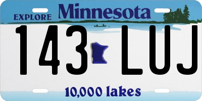 MN license plate 143LUJ