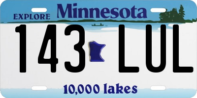 MN license plate 143LUL