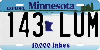 MN license plate 143LUM