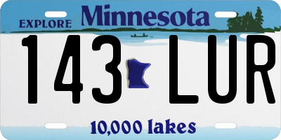 MN license plate 143LUR