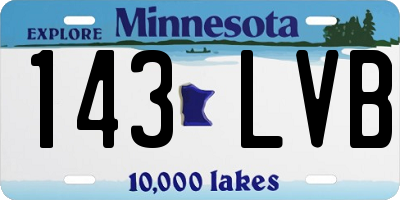 MN license plate 143LVB