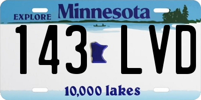 MN license plate 143LVD