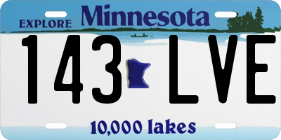 MN license plate 143LVE