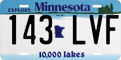 MN license plate 143LVF