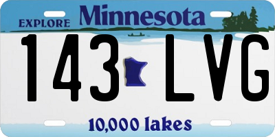 MN license plate 143LVG