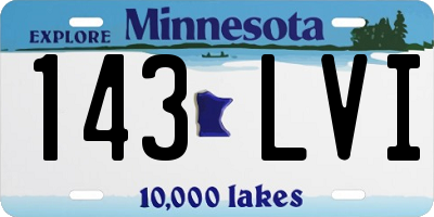 MN license plate 143LVI