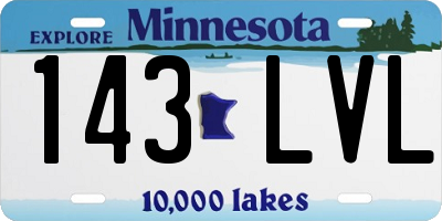 MN license plate 143LVL