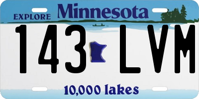 MN license plate 143LVM