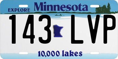 MN license plate 143LVP