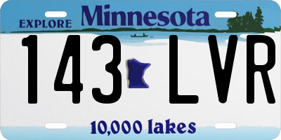 MN license plate 143LVR