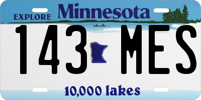 MN license plate 143MES
