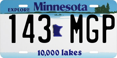 MN license plate 143MGP