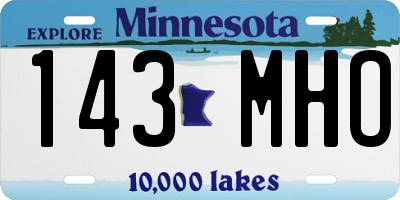 MN license plate 143MHO