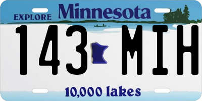 MN license plate 143MIH