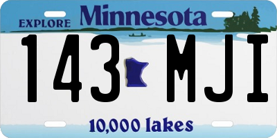 MN license plate 143MJI