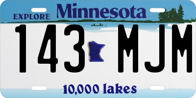 MN license plate 143MJM