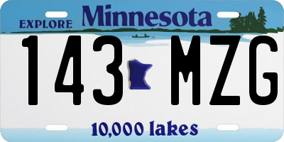 MN license plate 143MZG