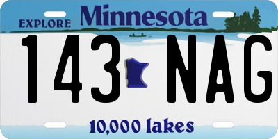 MN license plate 143NAG