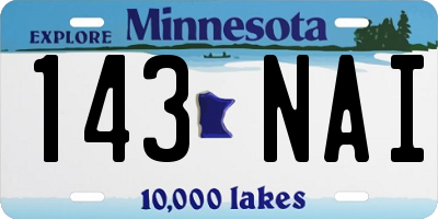 MN license plate 143NAI