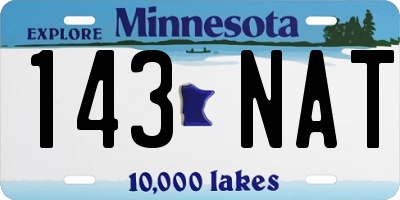 MN license plate 143NAT
