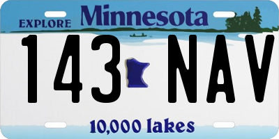MN license plate 143NAV