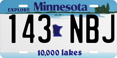 MN license plate 143NBJ