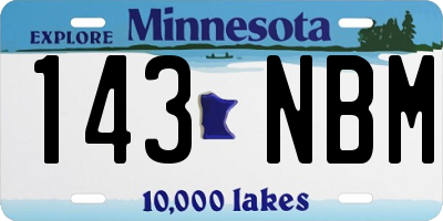 MN license plate 143NBM