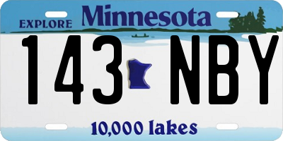 MN license plate 143NBY