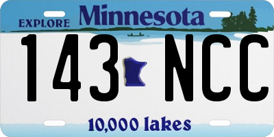 MN license plate 143NCC