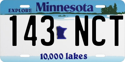 MN license plate 143NCT