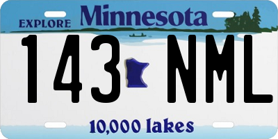 MN license plate 143NML