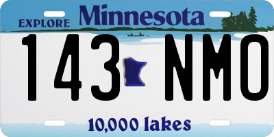 MN license plate 143NMO