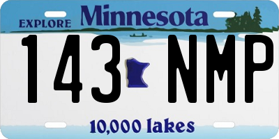 MN license plate 143NMP