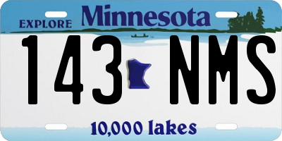 MN license plate 143NMS