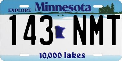 MN license plate 143NMT